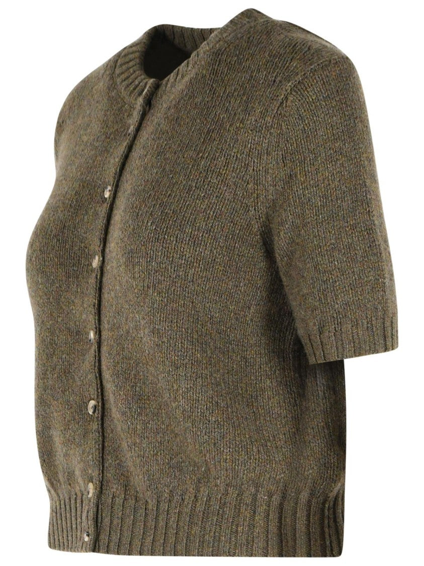 Khaite 'Nora' Green Cashmere Cardigan
