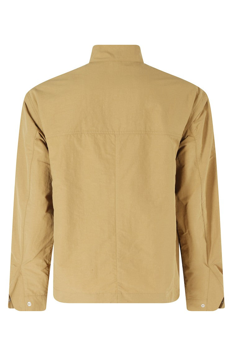 K-Way Brown Orian High Collar Flap Pockets Nylon Jacket