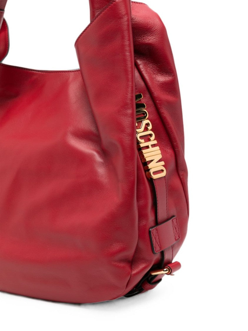 Moschino Slouchy Leather Handbag - Red
