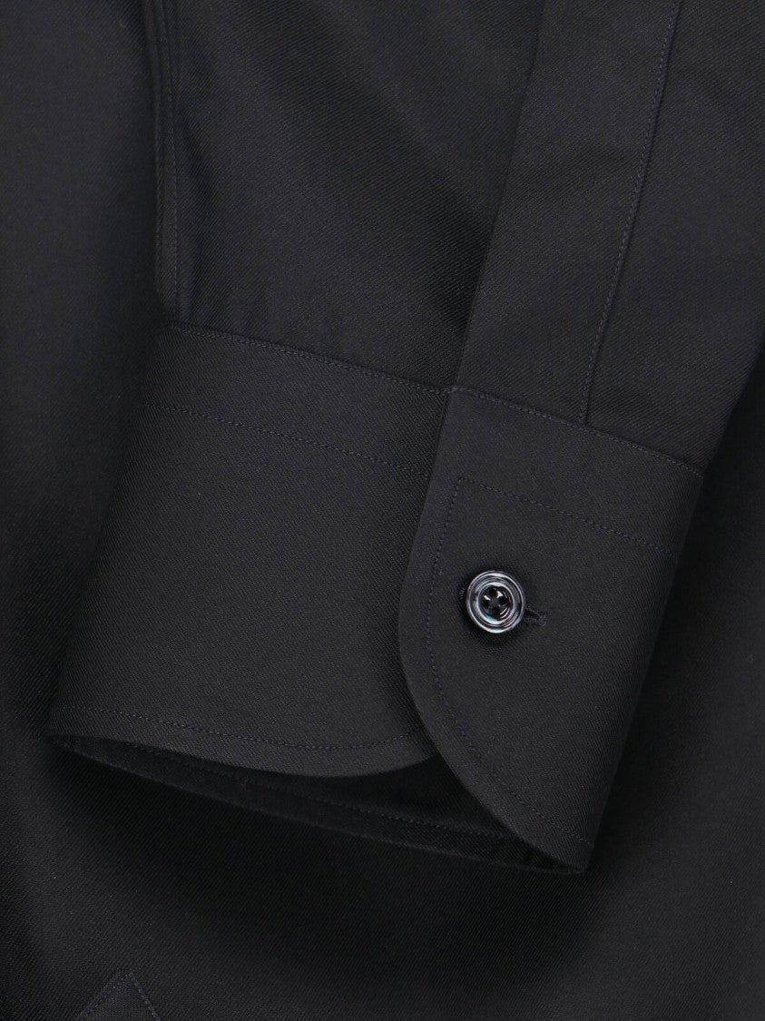 Tom Ford Black Classic Collar Silk Blend Shirt
