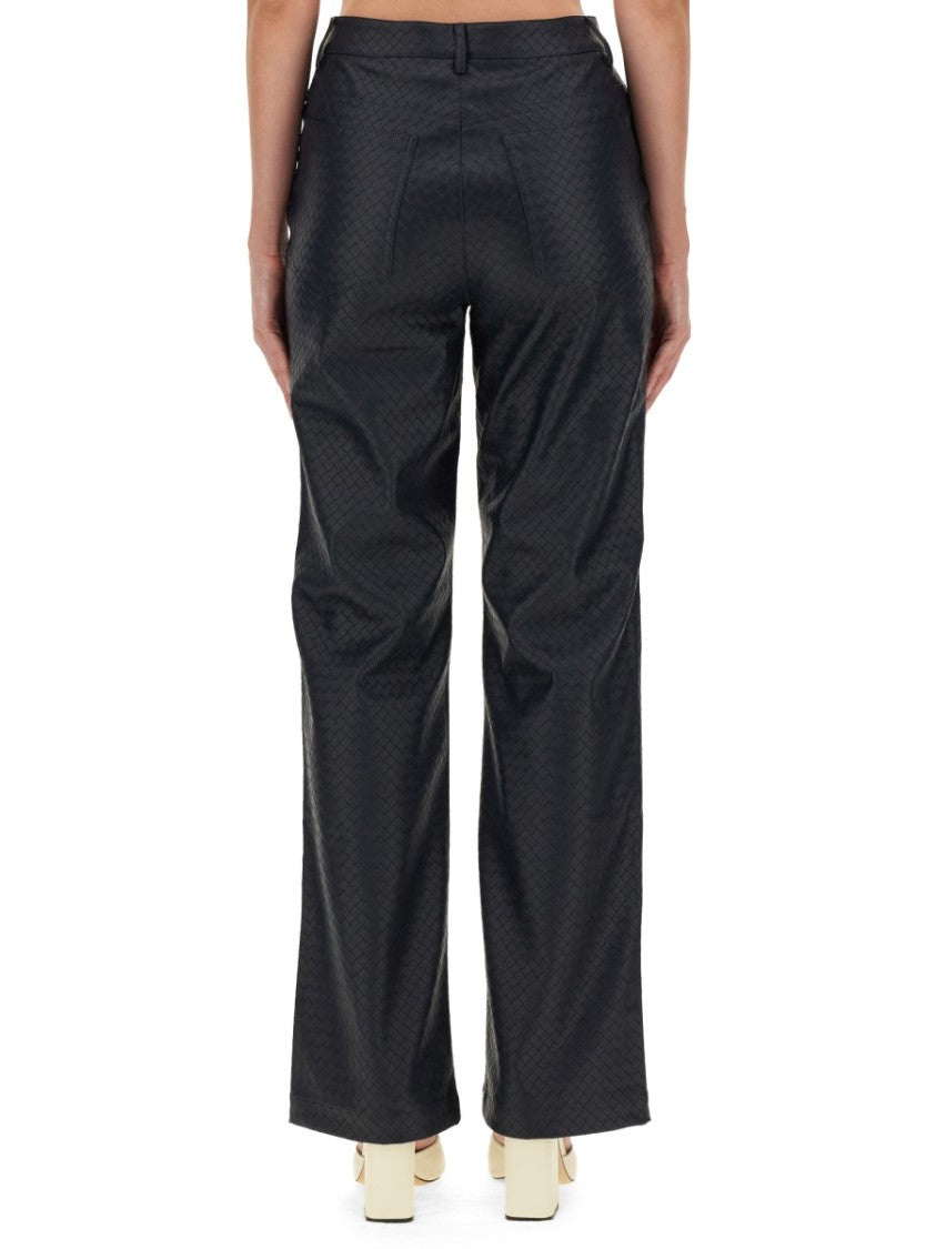 Rotate Straight Leg Pants With Textured Finish