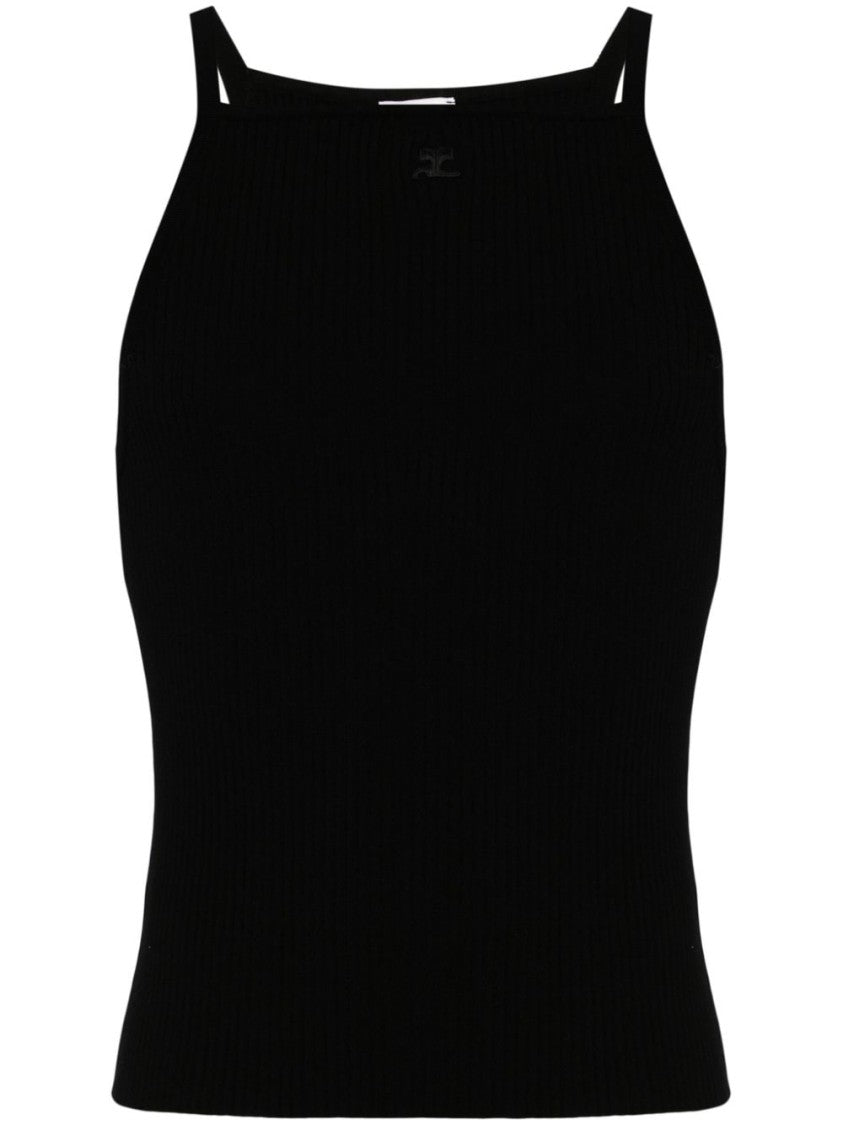 Courrèges Ribbed Knit Top