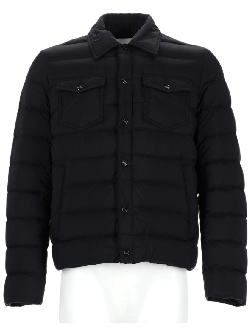 Herno Padded Jacket With Horizontal Quilting And Classic Collar