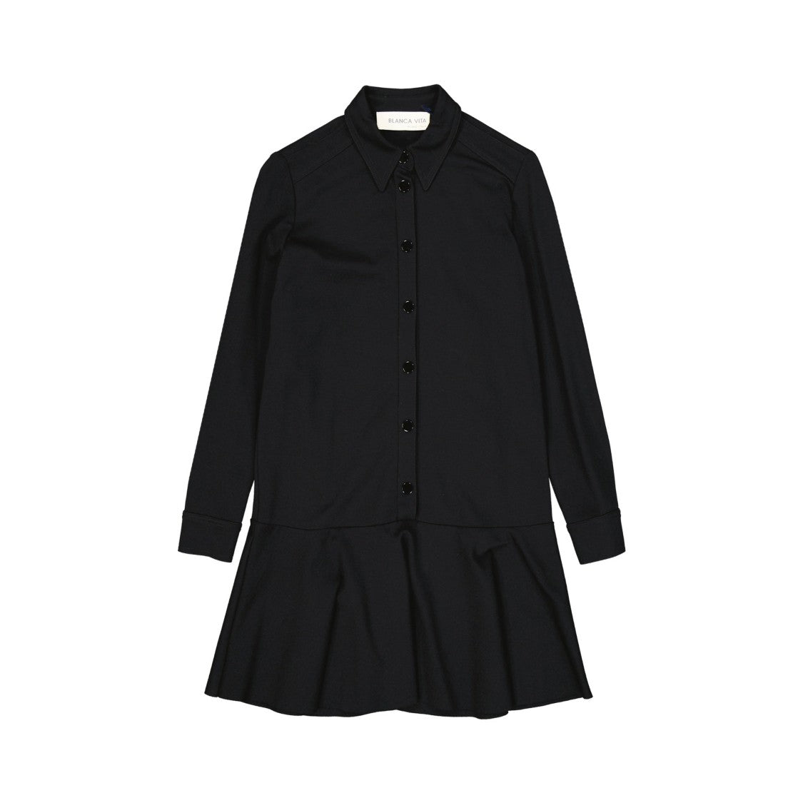 Blanca Vita Classic Black Mini Dress With Fitted Silhouette