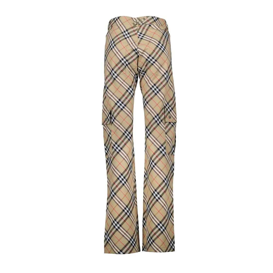 Burberry Plaid Cargo Trousers With Versatile Design