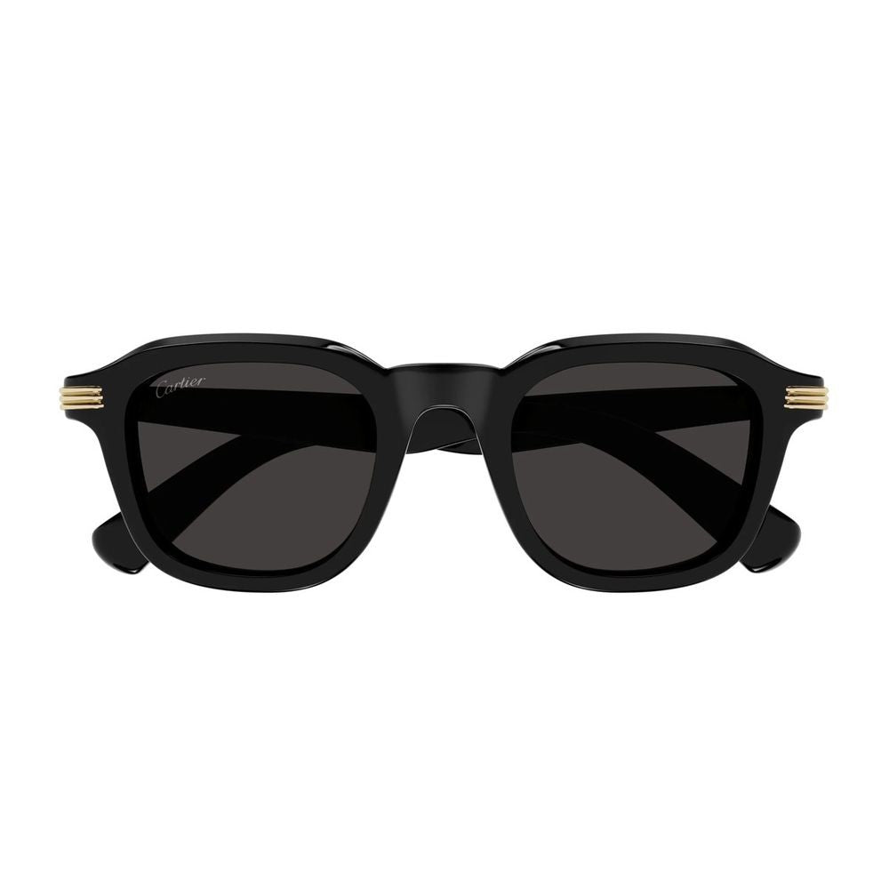 Cartier Ct0536s Linea Première De Square Black Acetate Sunglasses