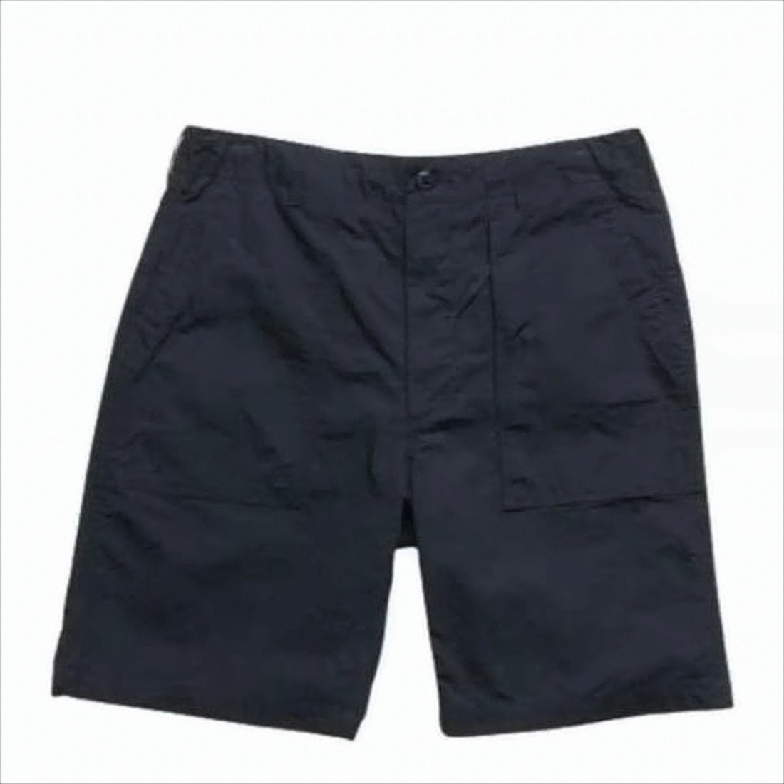 Engineered Garments Mid-Thigh Black Cotton Shorts With Minimalist Design