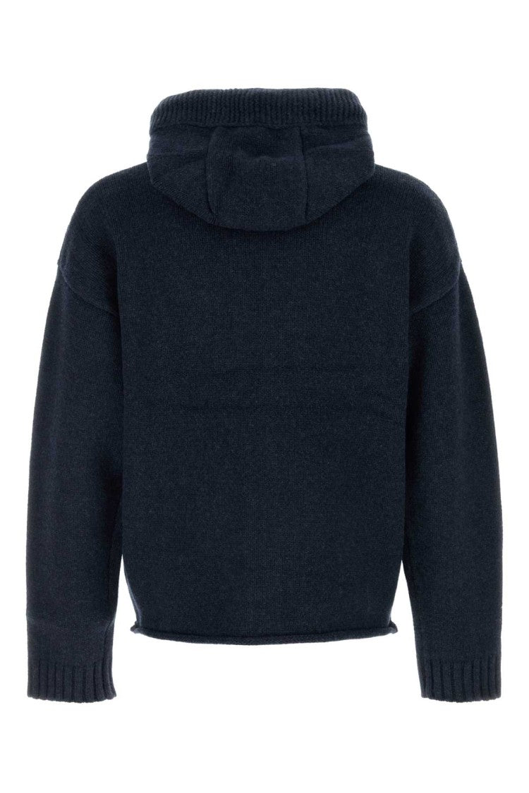 J. W. Anderson Blue Wool Hoodie