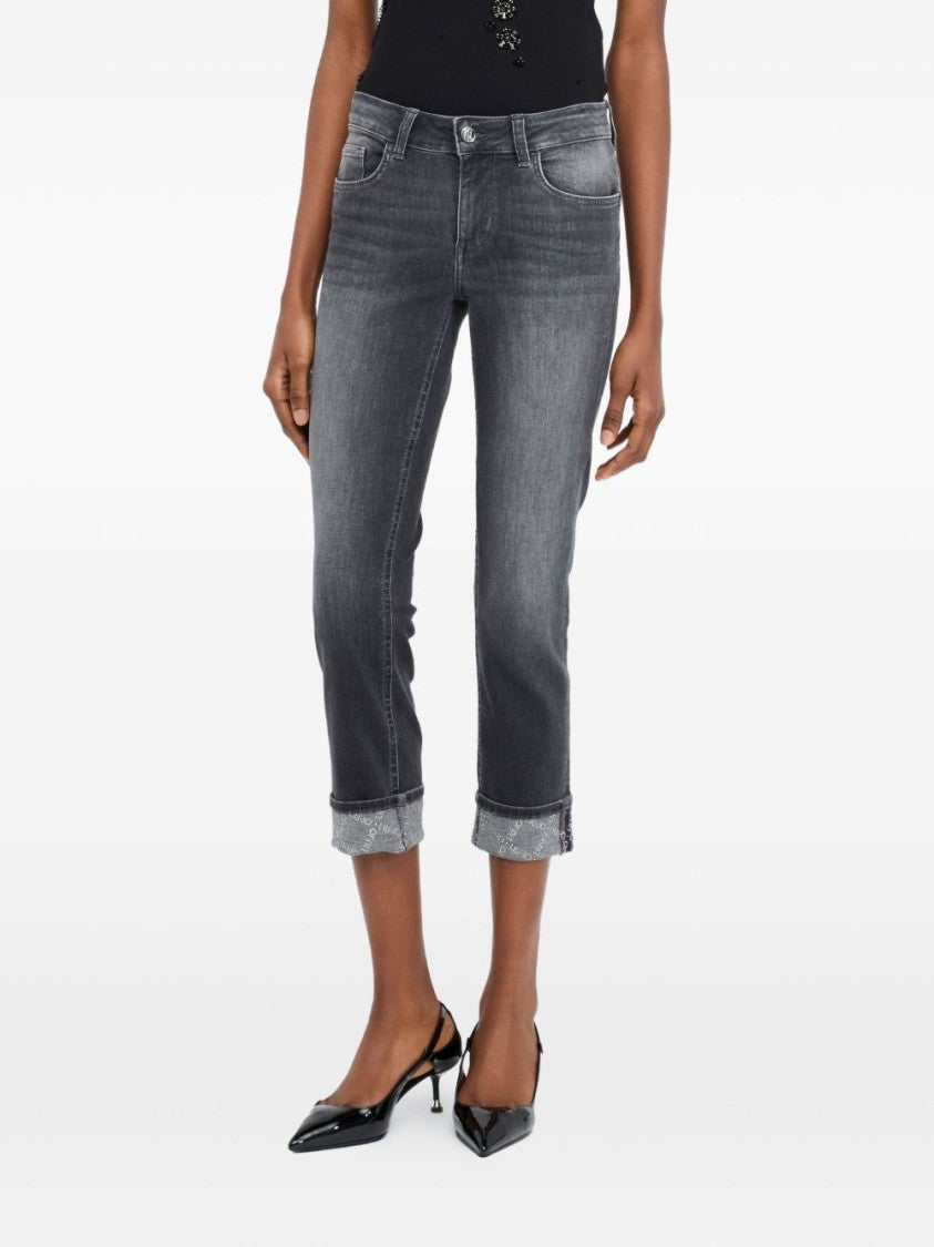 Liu Jo Cropped Slim Fit Jeans With Five-Pocket Design