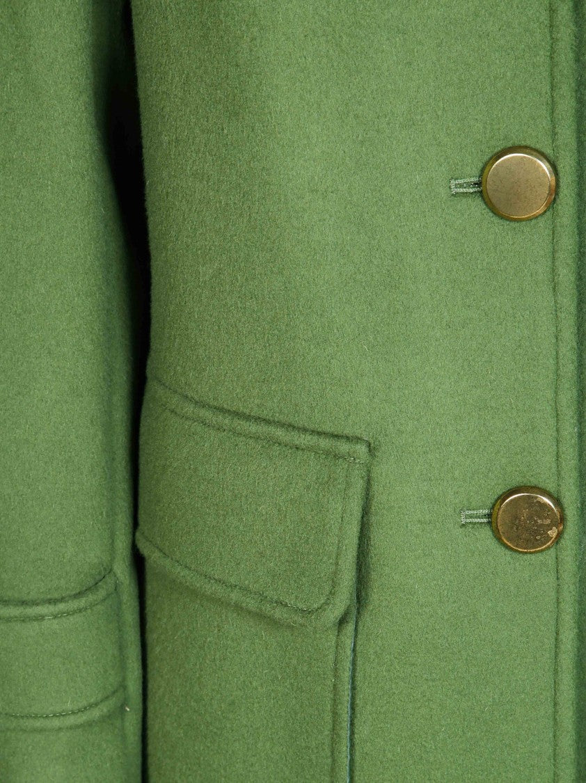Parosh Double-Breasted Wool Peacoat