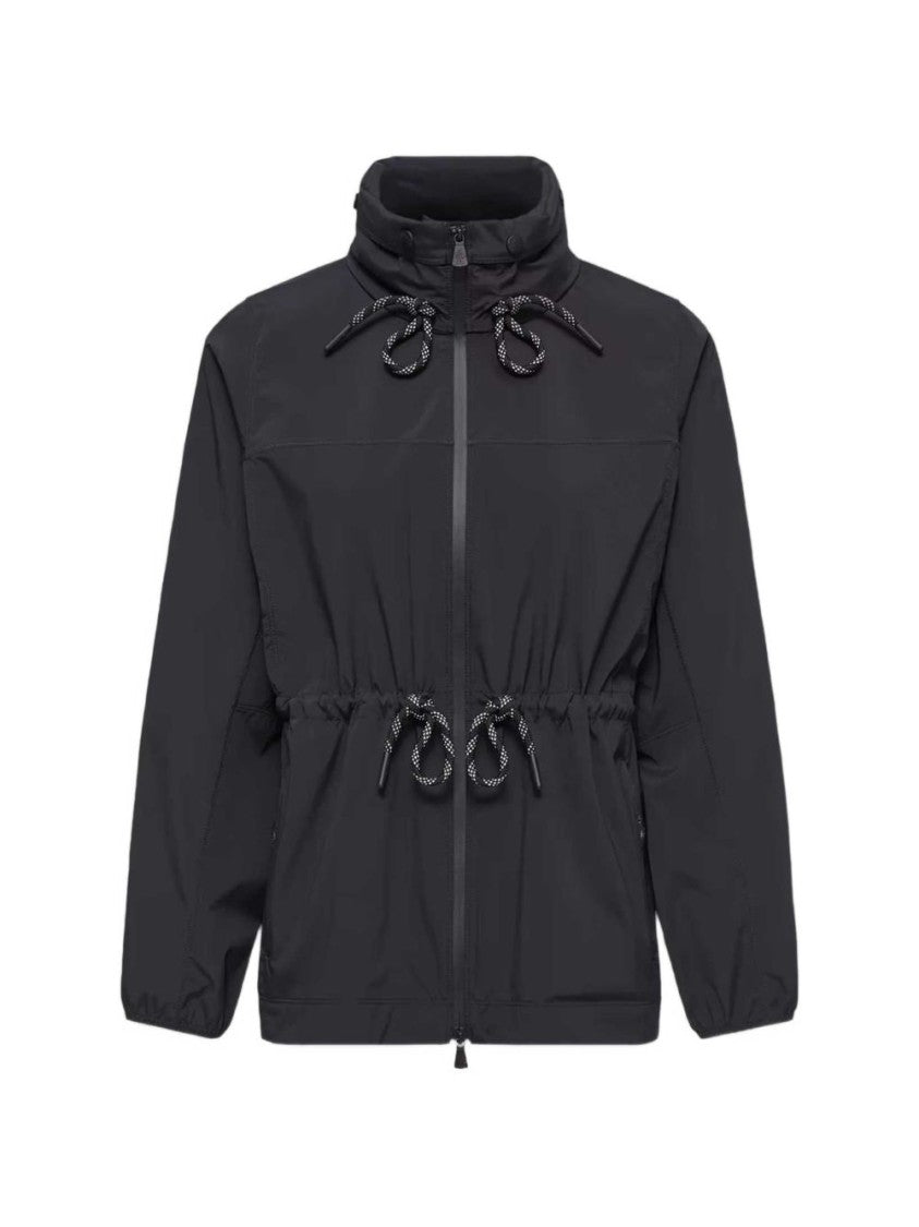 Moncler Grenoble Black Jacket With Adjustable Features
