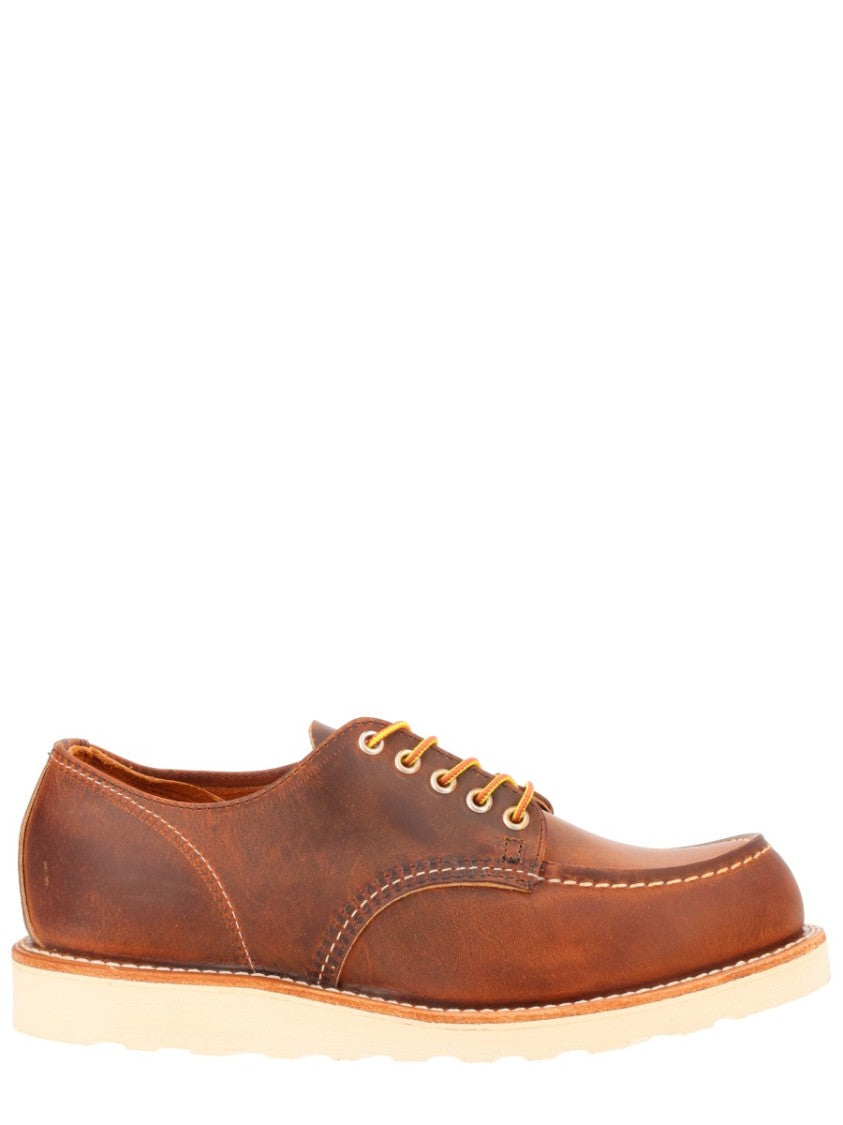 Red Wing Brown Shop Moc Oxford Stitching Leather Lace-Up
