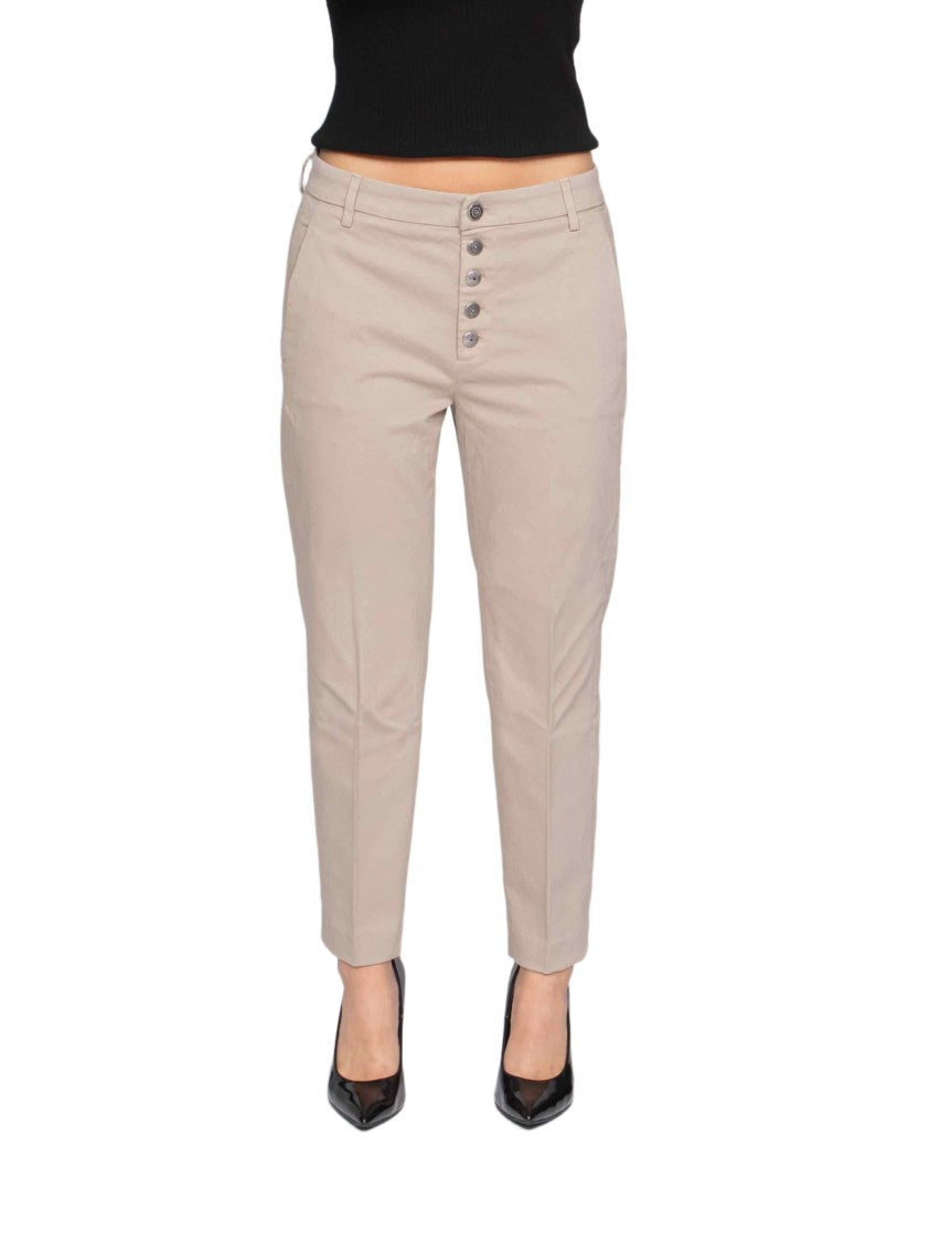 Dondup Tailored High-Waisted Pants With Button Fly Closure