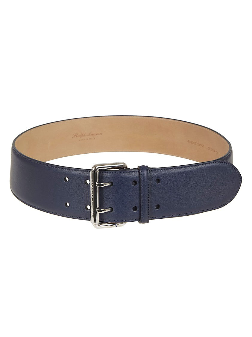 Polo Ralph Lauren Dual-Prong Blue Leather Belt