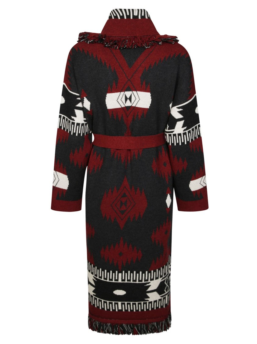 Alanui Geometric Patterned Cardigan With Shawl Collar