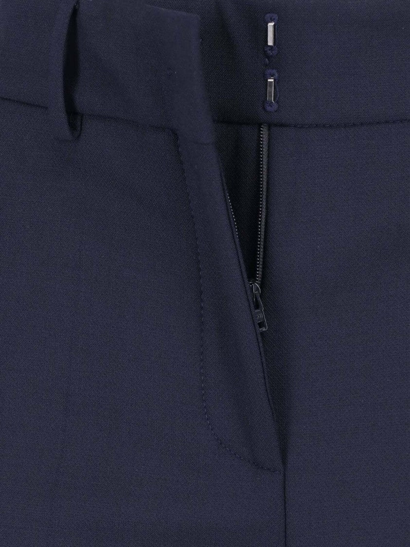 Incotex Blue Wide-Leg Tailored Virgin Wool Pants