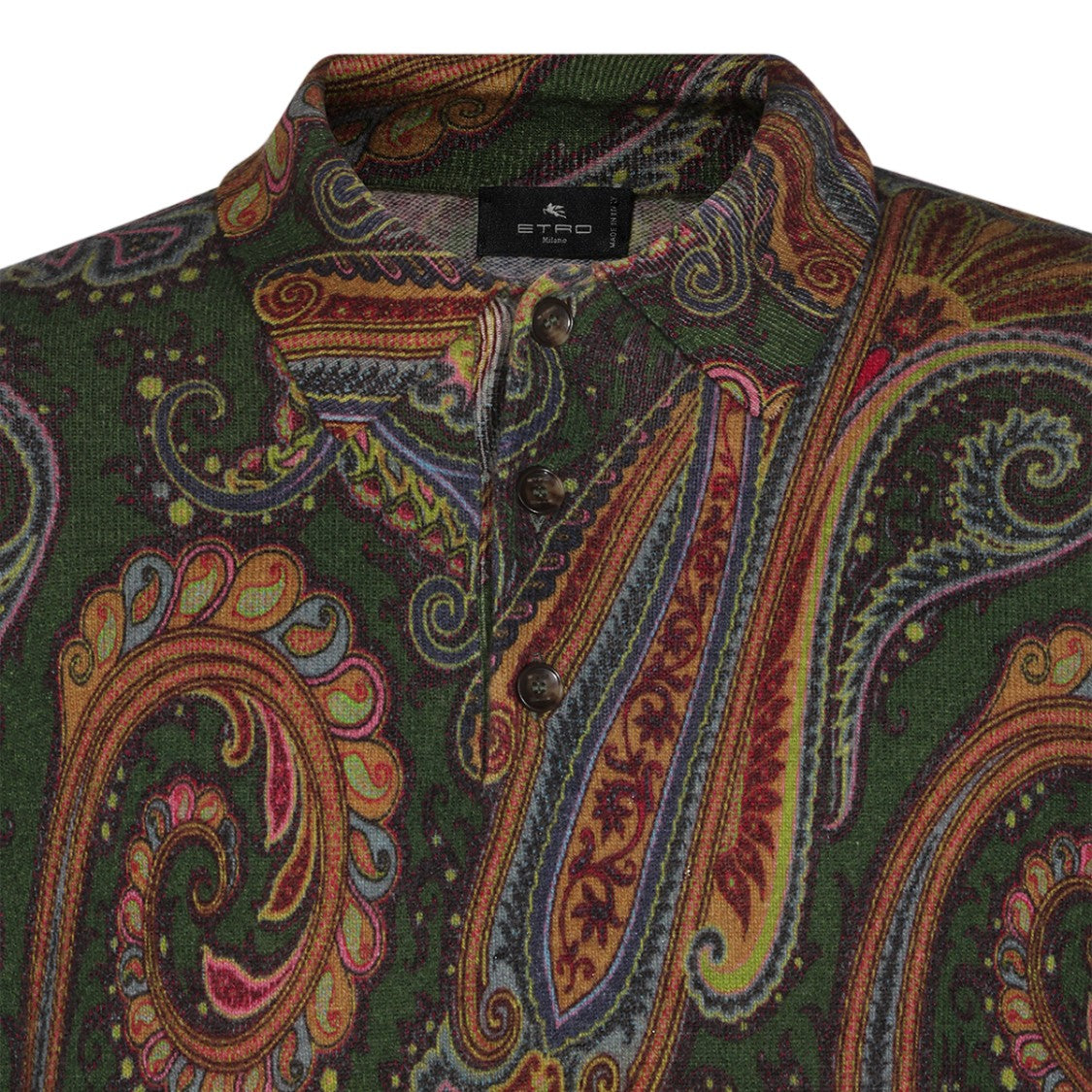 Etro Paisley Knit Sweater With High Collar