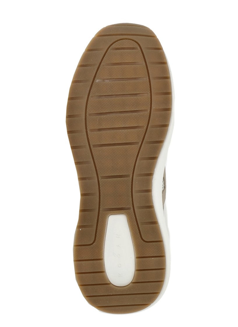 Hogan Ivory Maxi Suede Sneakers