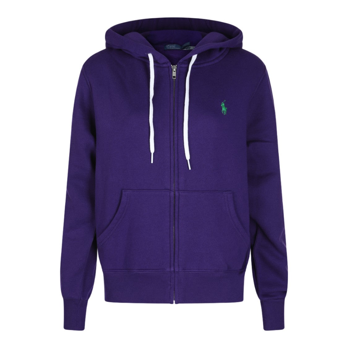 Polo Ralph Lauren Zip-Up Hoodie Sweater With Kangaroo Pocket And Embroidered Logo