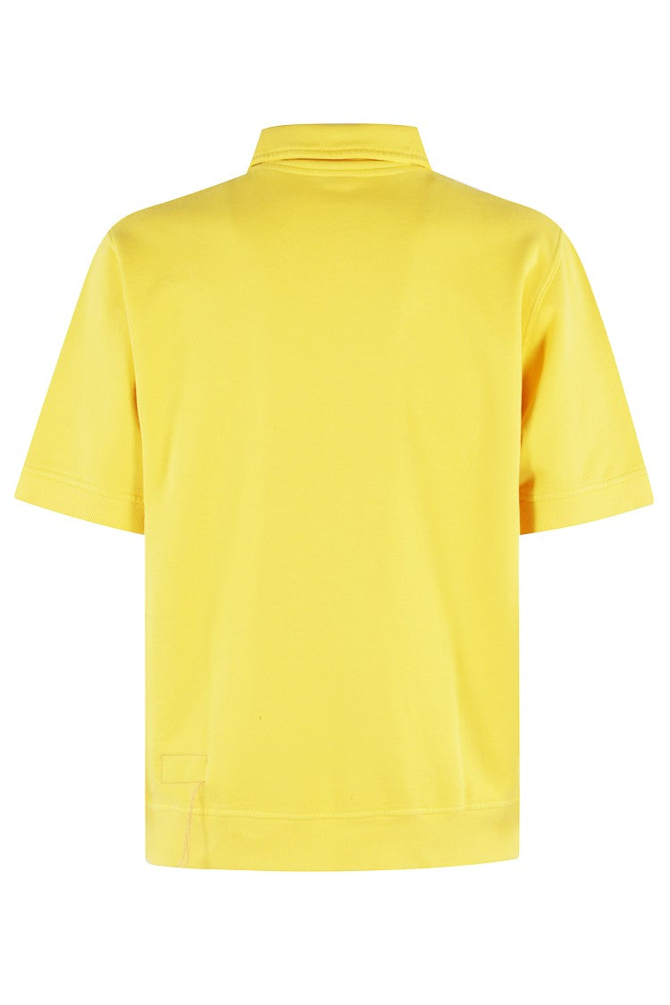 Fortela Yellow Zip-Up Sweatshirt With Polo Collar