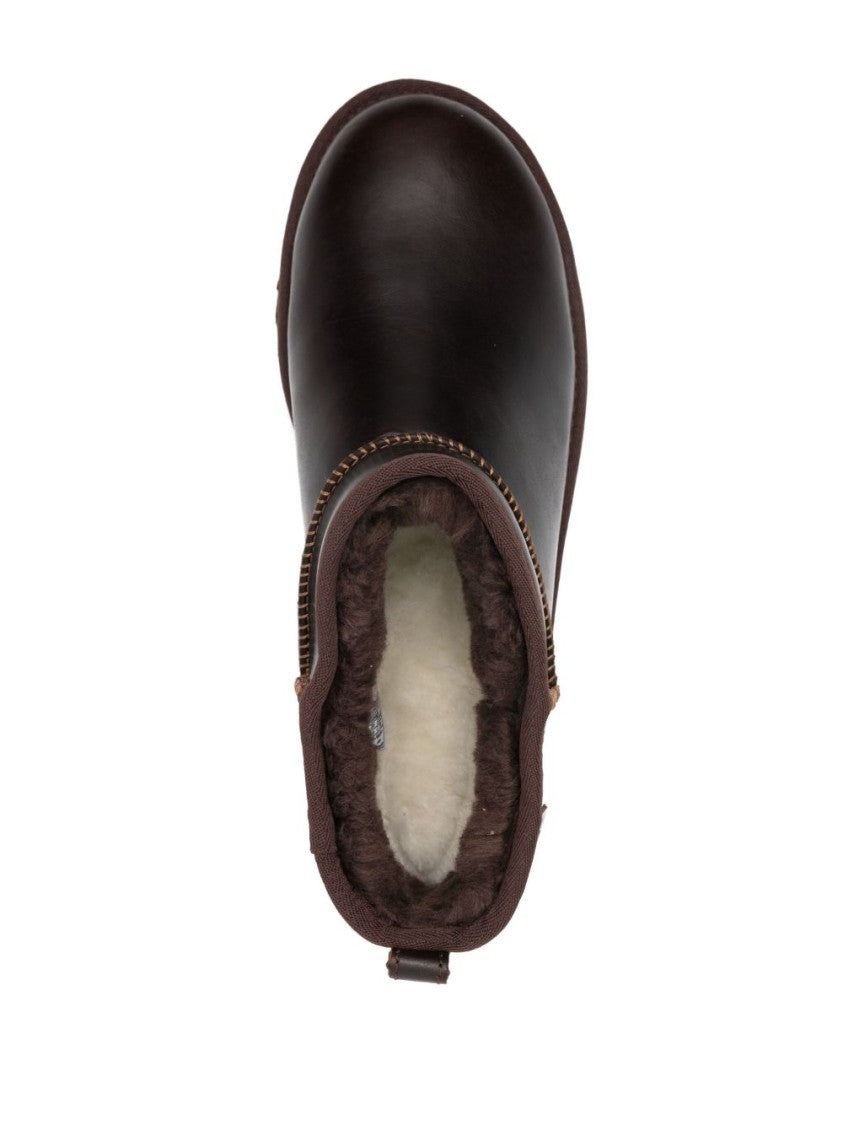 Ugg Chestnut Brown Calf Leather Ankle Boots