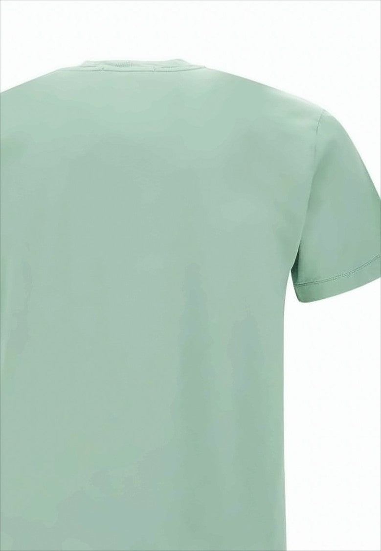 Stone Island Cotton T-Shirt With Square Patch Logo
