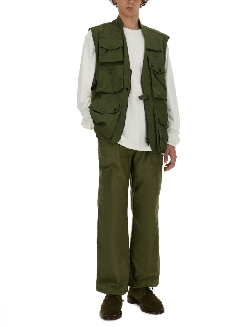 Needles Utility Vest With Multiple Pockets And Zip Closure