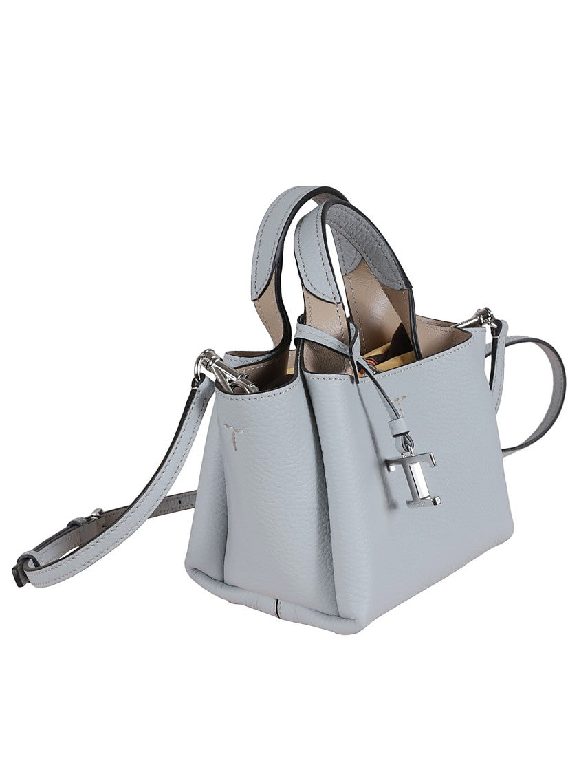 Tod's Structured Pebbled Leather Handbag With Dual Top Handles