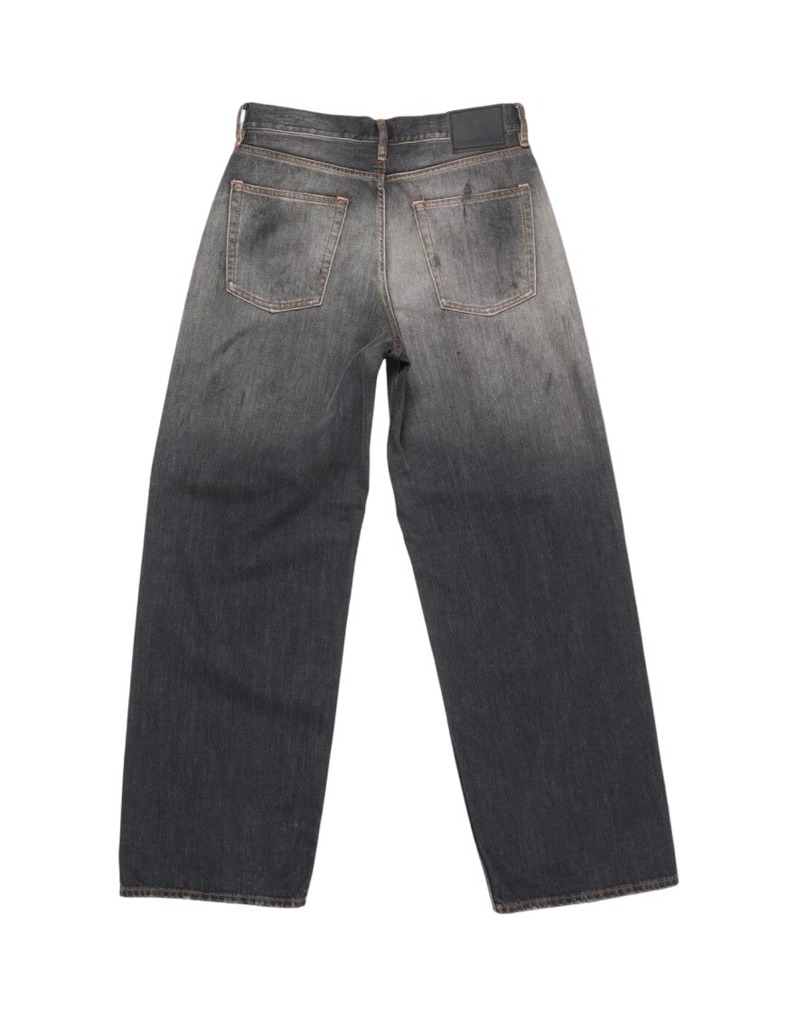 Acne Studios Distressed Black Wide-Leg Jeans
