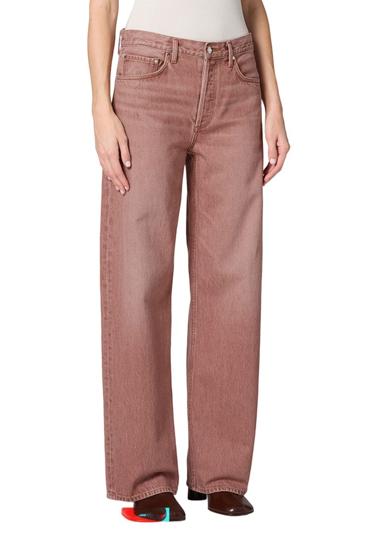 Agolde Sienna Arc Mid-Rise Wide-Leg Cotton Jeans