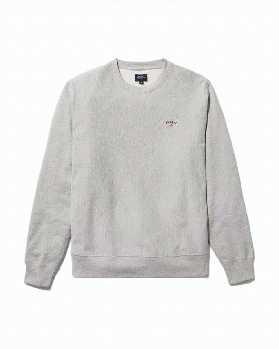 Noah Long-Sleeve Crewneck Sweatshirt With Embroidered Logo