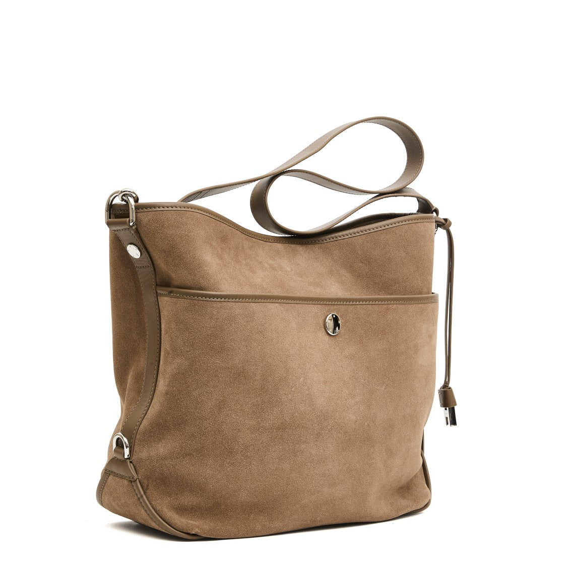 Hogan Medium Hobo Bag In Dove Gray Crust