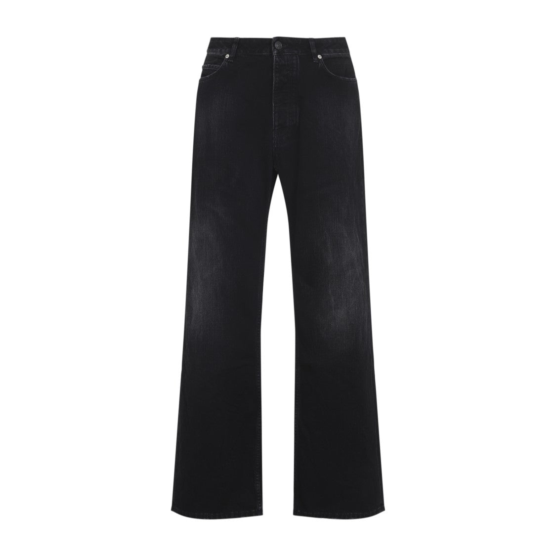 Balenciaga Straight-Leg Jeans In Faded Black Wash