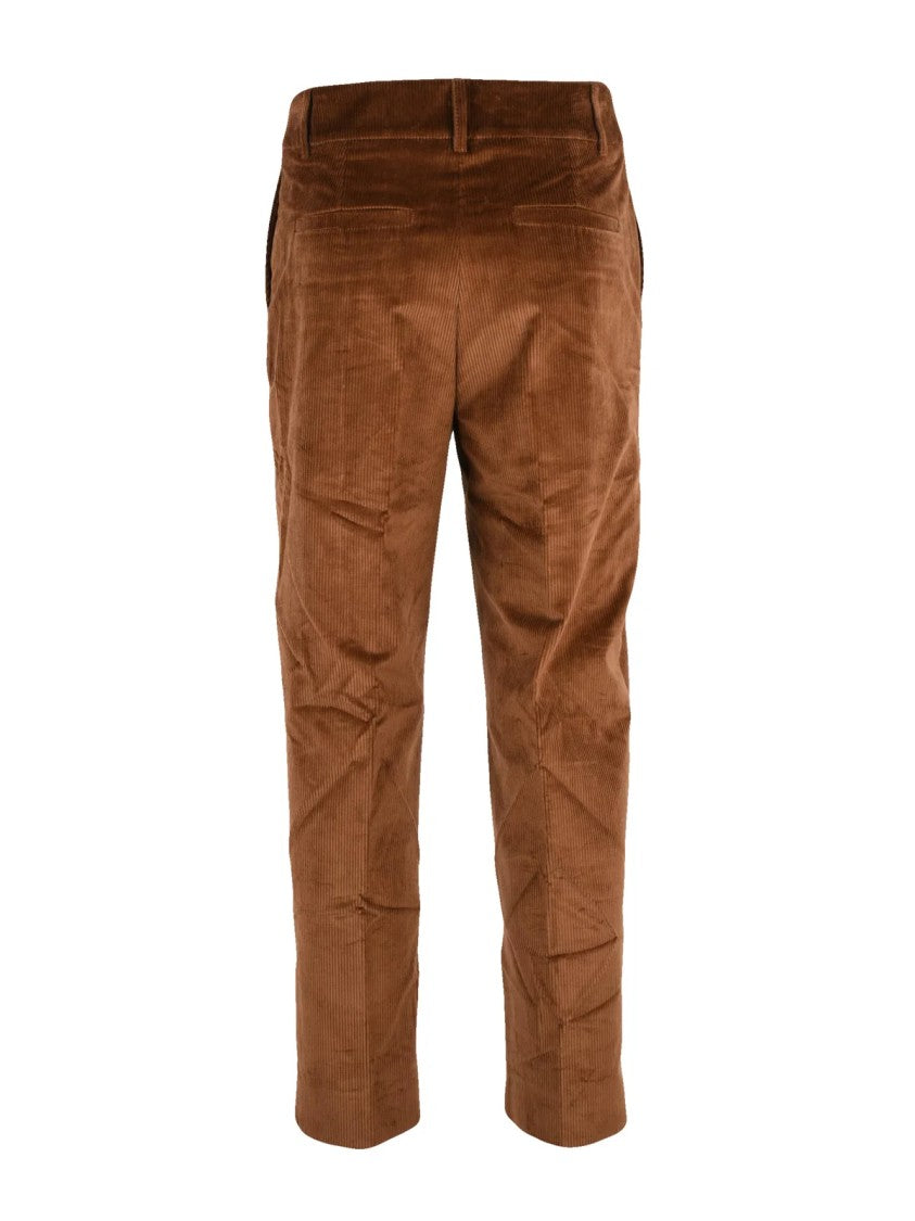 Pennyblack Brown Stretch Cotton-Blend Straight-Leg Corduroy Pants