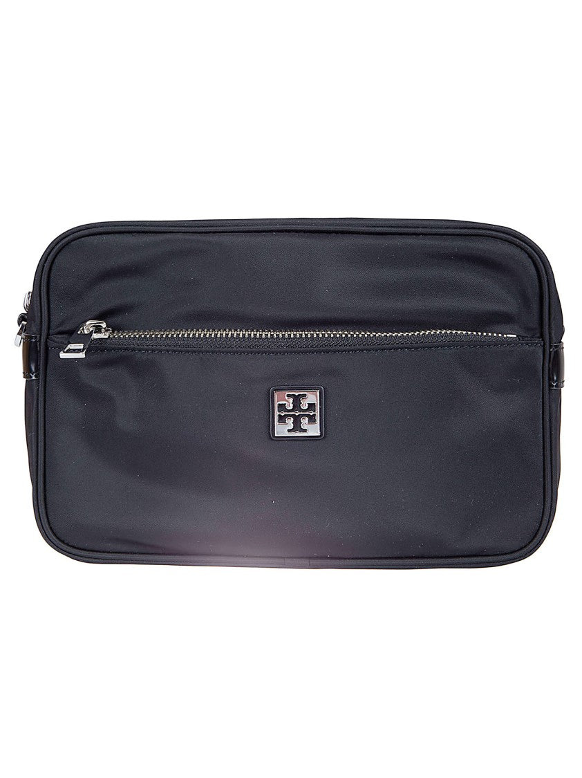 Tory Burch Rectangular Fabric Bag With Adjustable Strap And Removable Pouch