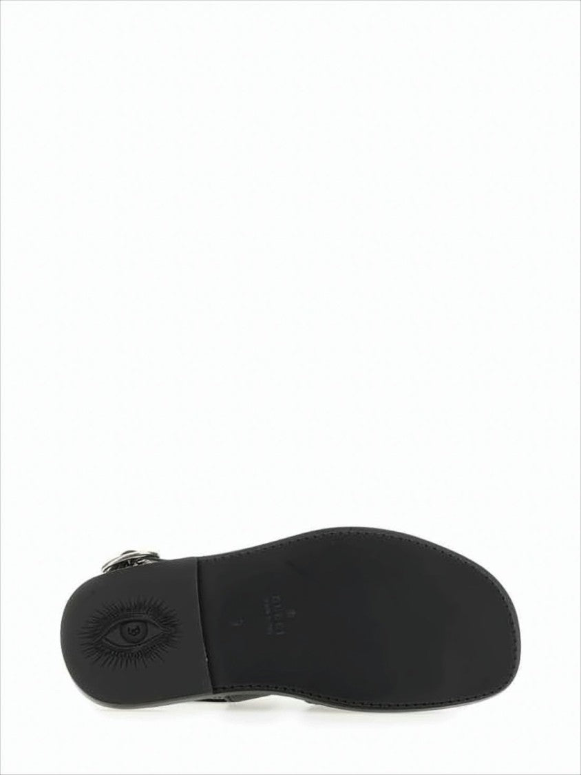 Gucci Open-Toe Black Sandals With Design