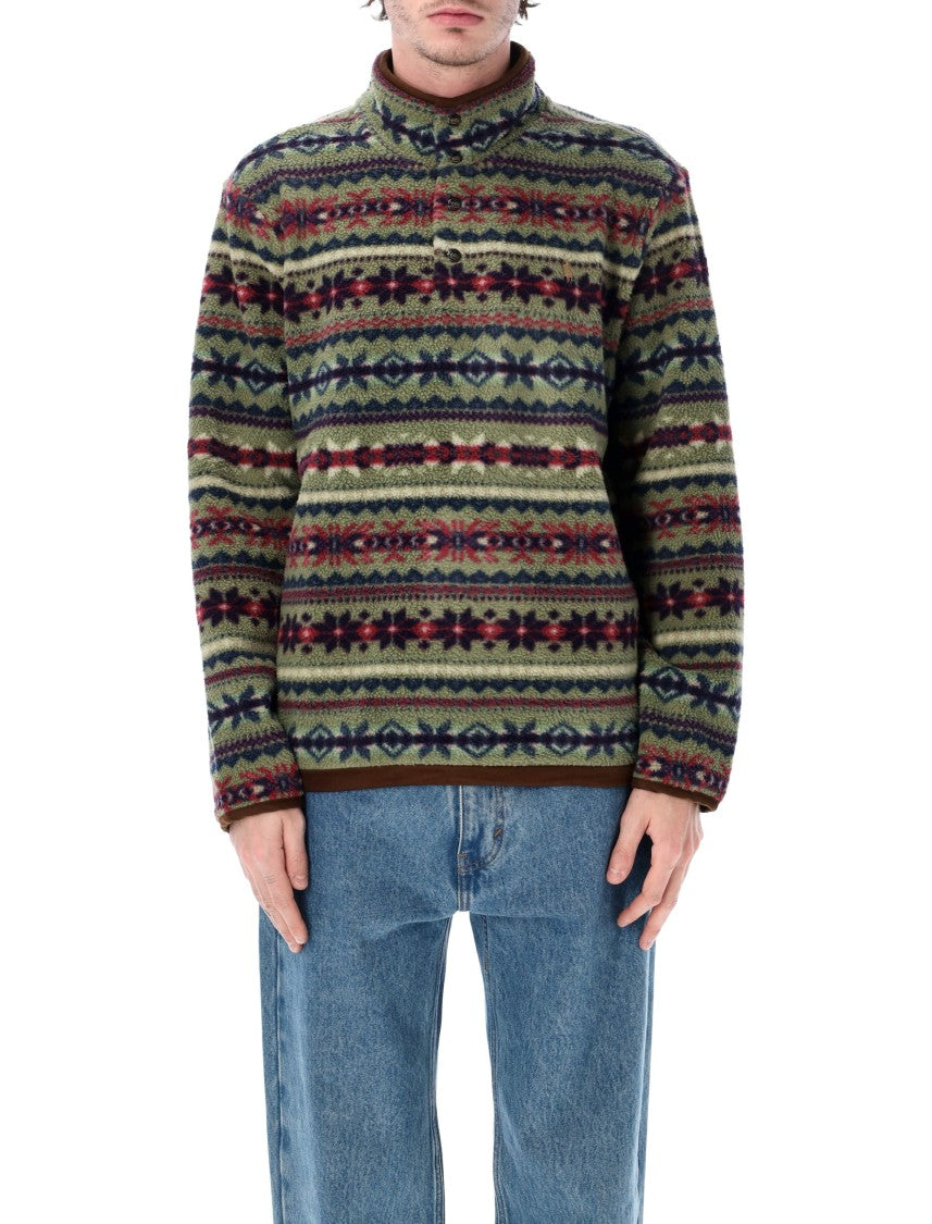 Polo Ralph Lauren High Collar Jacquard Fleece Pullover