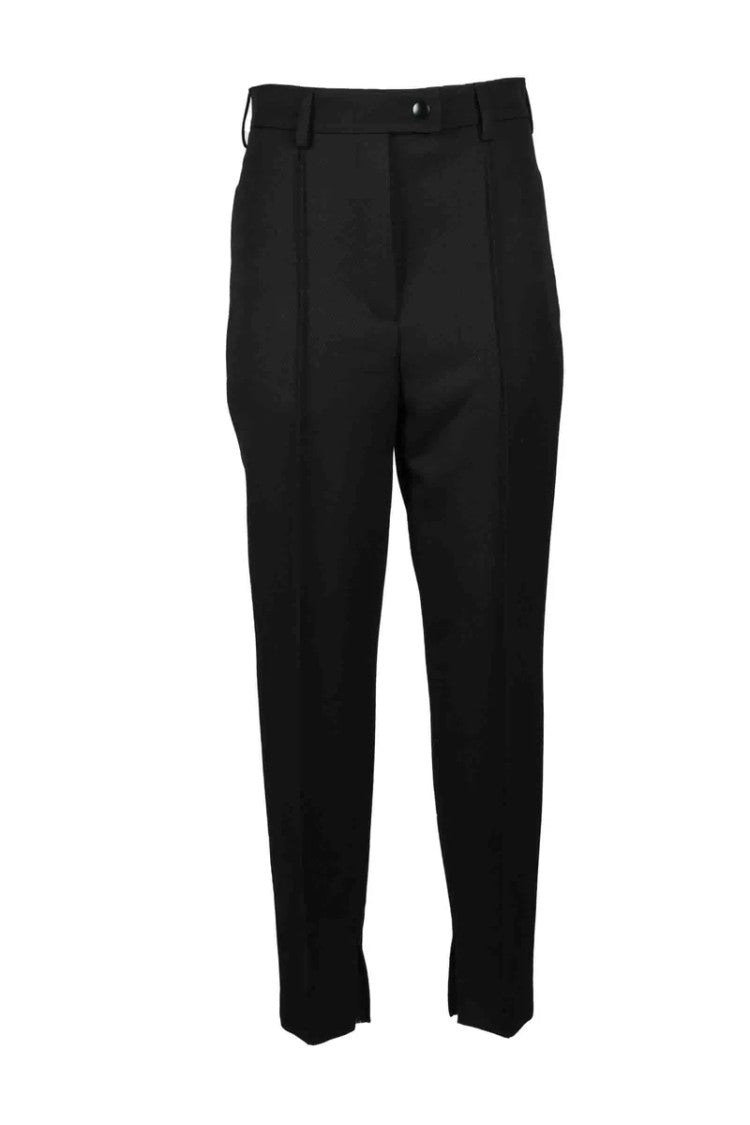 Prada Tailored Black Trousers With Mid-Rise Waist