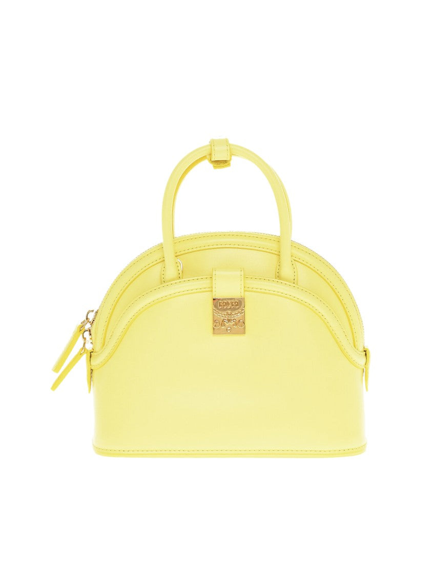 Mcm Anna Logo Plaque Tote Bag