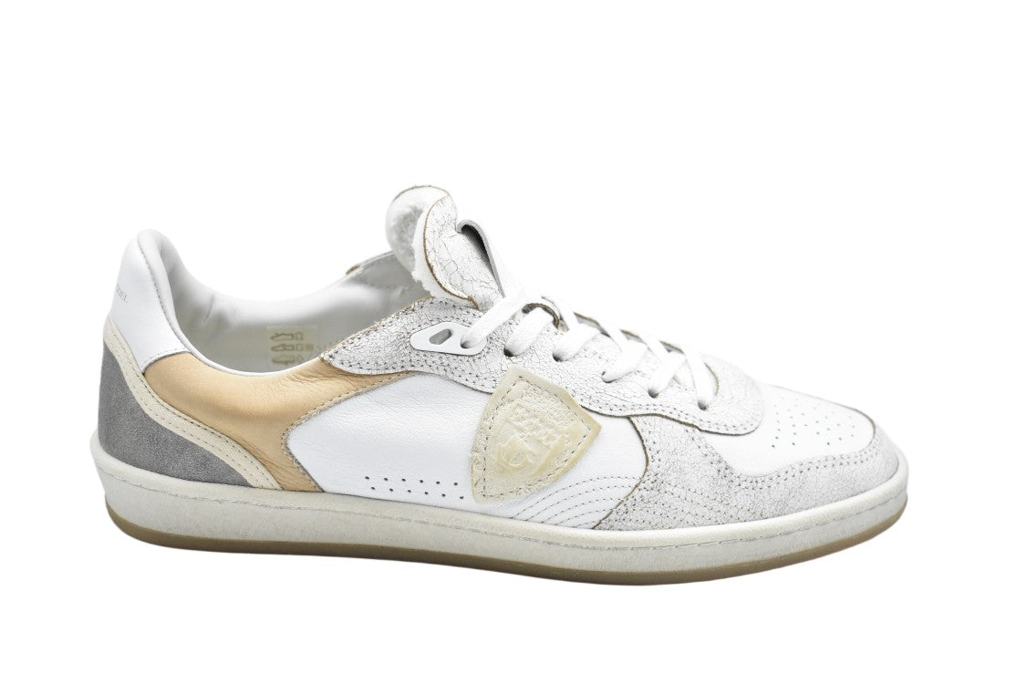 Philippe Model Beige Sabbia Low Top Laced Sneakers