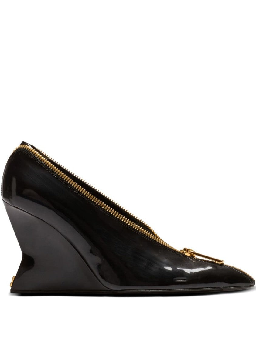 Balmain Black Silk And Nylon Stiletto Pumps