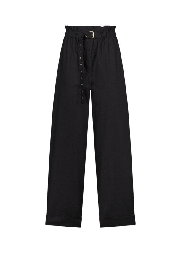 Liu Jo High Waist Cotton Trousers With Belt