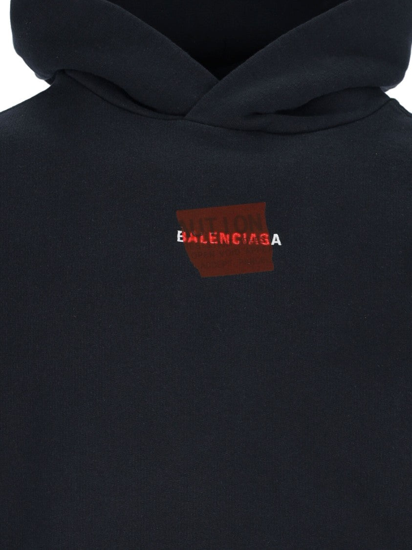 Balenciaga Taped' Hoodie – Black
