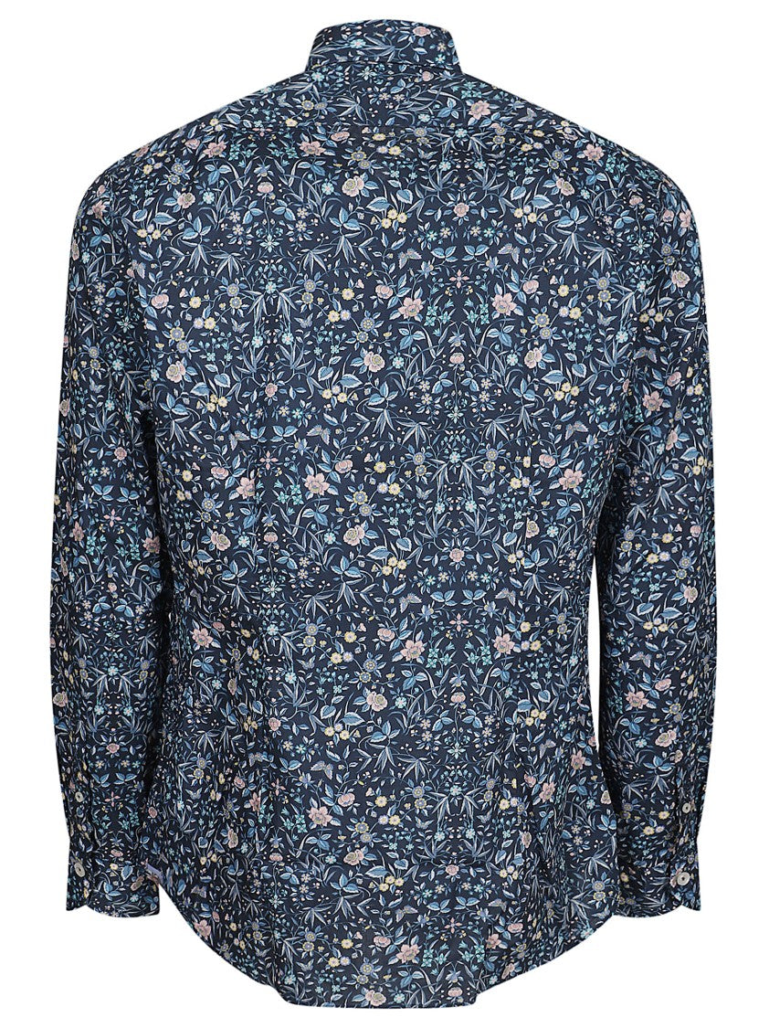 Xacus Floral Printed Casual Shirt With French Collar