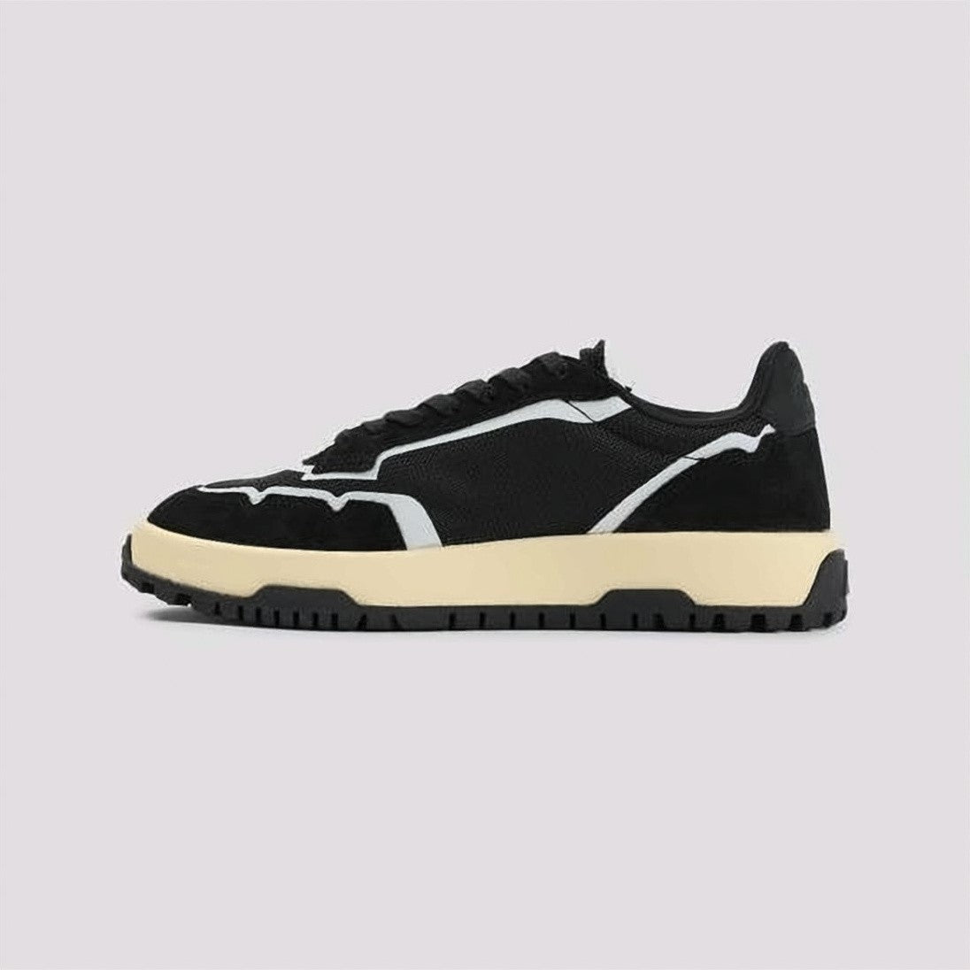 Autry Black Mesh And Leather Sneakers
