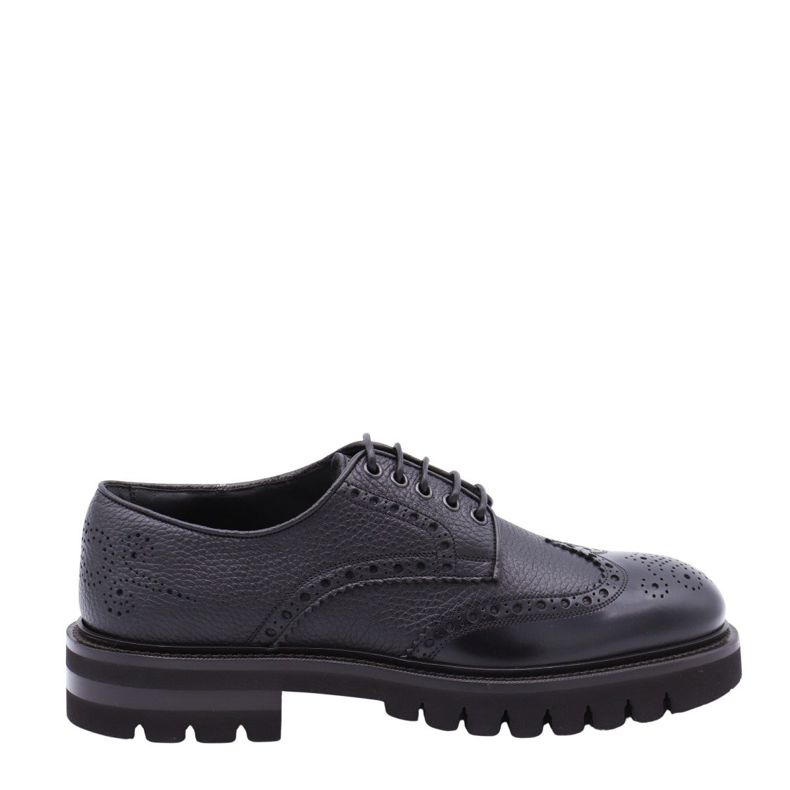 Ferragamo Classic Wingtip Brogue Lace-Up Shoes