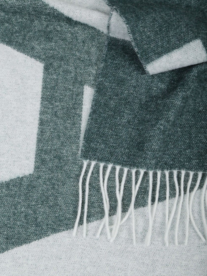 A.P.C. Malo Geometric Pattern Wool Scarf