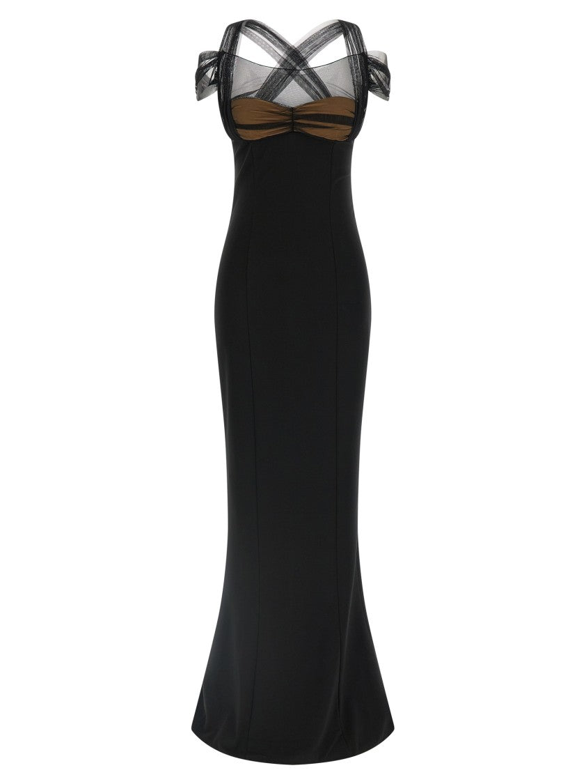 Nensi Dojaka 'Draped Padded Cup Maxi' Dress