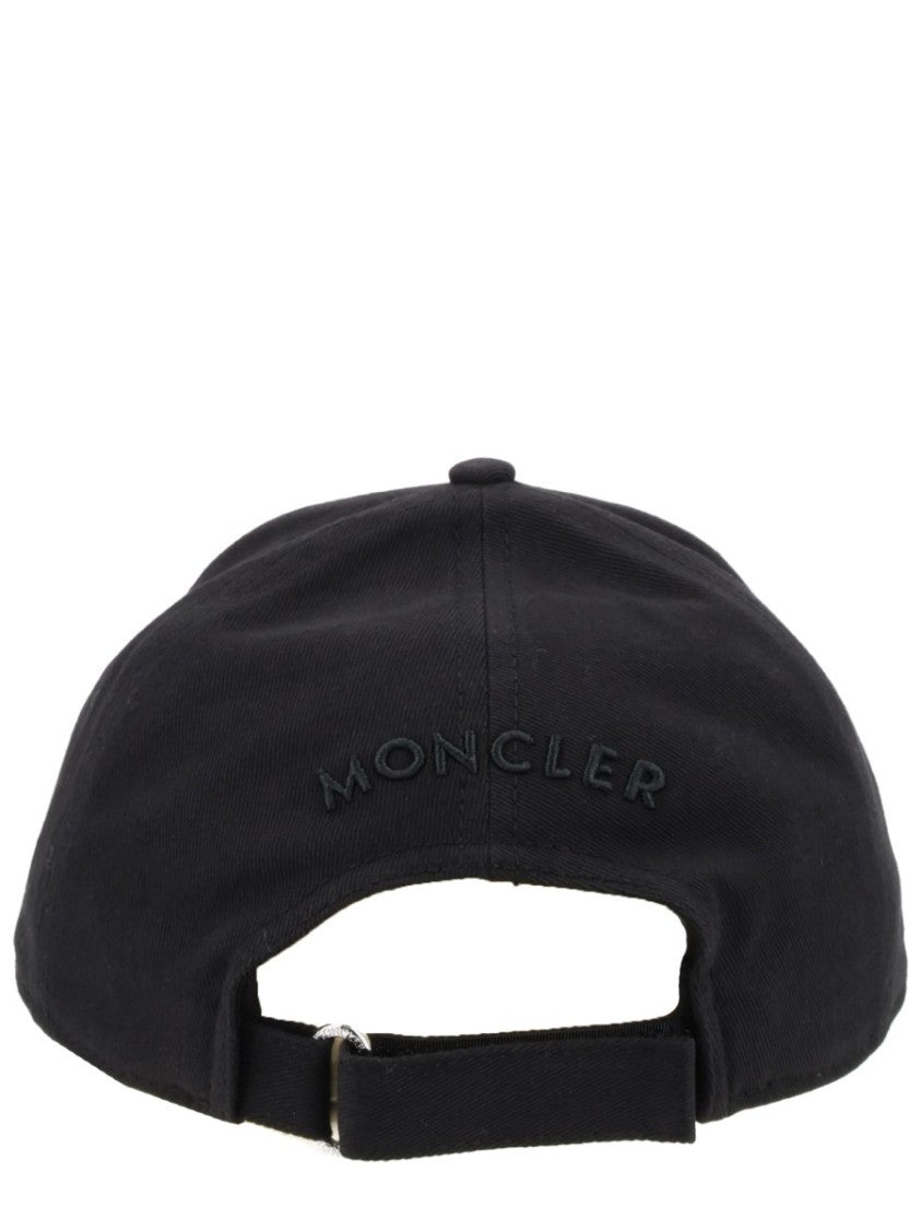 Moncler Structured Logo Patch Cotton Baseball Cap