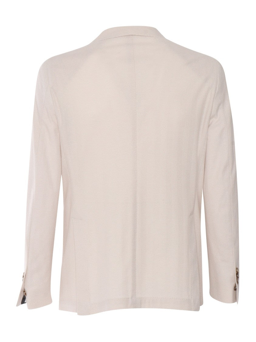 Breras Double-Breasted Tailored Jacket With Textured Finish